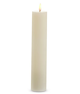 2 x 10 Inch Ivory Pillar Candle - Luminesce Flameless Candle Collection