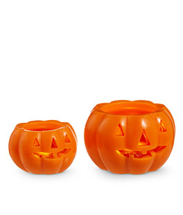 Glowing Jack-O-Lantern LED Candles 4" Set of 2  - NEW 2025