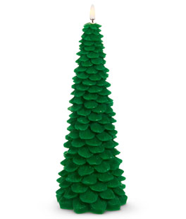 10.5" Green Tree LED Candle - NEW 2025
