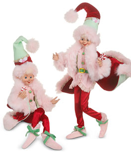18 Inch Sugar and Spice Posable Elf Set of 2 - NEW 2026