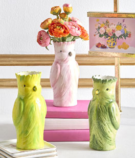 Set of 3 Cockatoo Bud Vases each 7.25 Inch - NEW 2026
