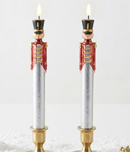 10.25" Toy Soldier Taper Candles - Set of 2 - NEW 2026