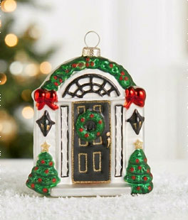 Glass Front Door Welcome Ornament - 4.25 Inch New 2026
