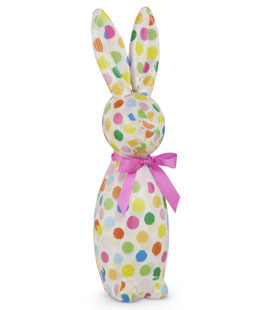 Polka Dot Confetti Bunny Figurine Multicolor - 16 Inch NEW 2026