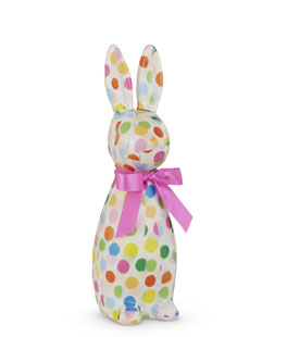 Polka Dot Confetti Bunny Figurine Multicolor - 12 Inch NEW 2026