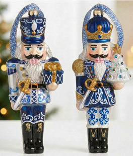 Chinoiserie Nutcracker 8.25" Glass Ornament - Set/2 Assorted - NEW 2026 