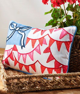 Festive Freedom Pillow Red White and Blue 20" - NEW 2026