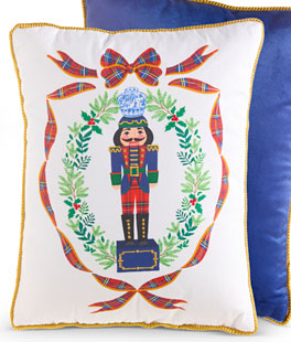 Noble Nutcracker Pillows 16" Set of 2 Assorted - NEW 2026