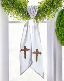 Easter Cross Wreath Sash - 60 Inch NEW 2026 From RAZ