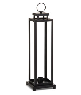 16.5" Black Lantern Taper Candle Holder  - New 2026