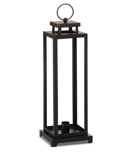14.5" Black Lantern Taper Candle Holder  - New 2026