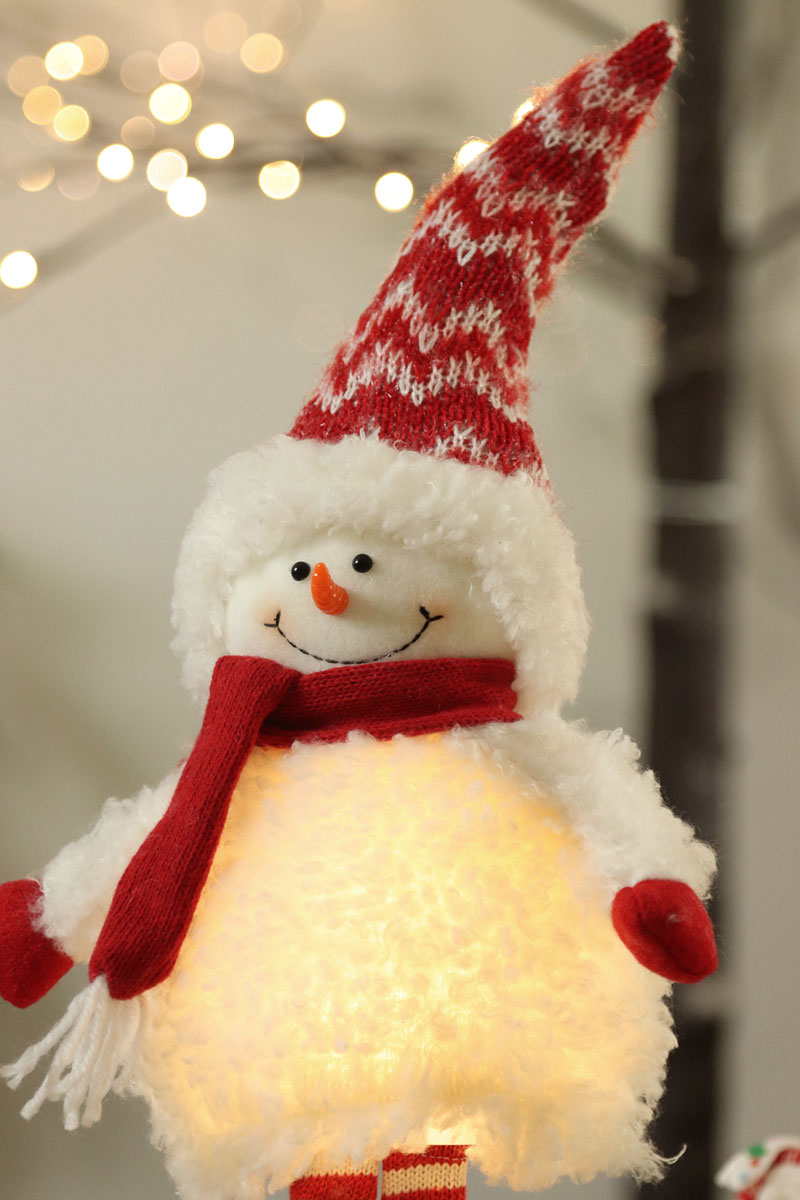 Battery Operated Lighted Snowman Figurine 20 Inch NEW 2022