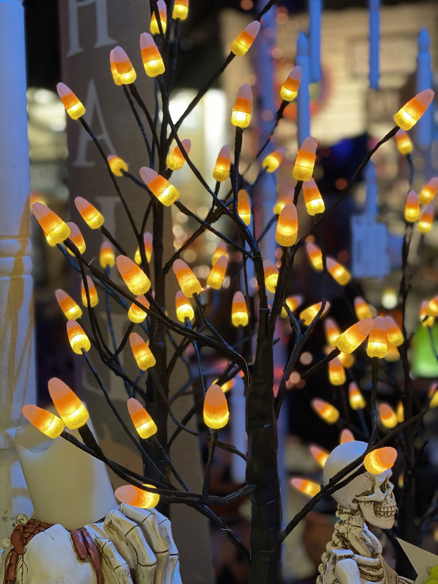 Battery Operated 2.5 Foot Lighted Halloween Candy corn Tree