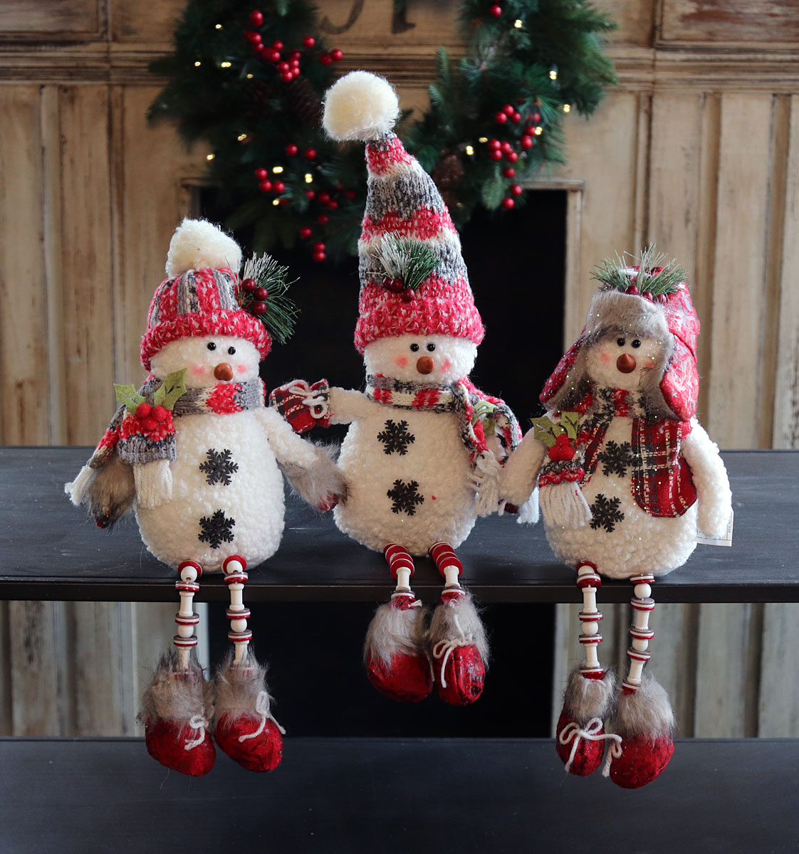 Christmas/Xmas Decoration ~ 'Springy' FATHER CHRISTMAS or SNOWMAN 