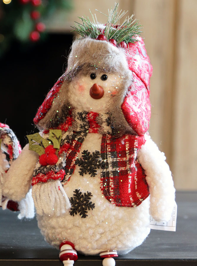 Set of 3 Plush Winter Snowmen - 14 Inch