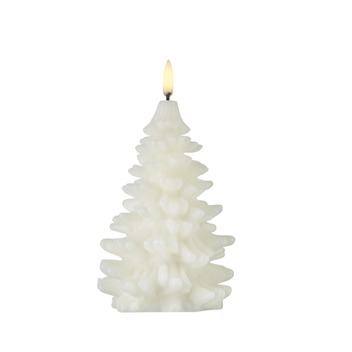 Uyuni 4 x 7 Inch White Christmas Tree Candle Remote Ready