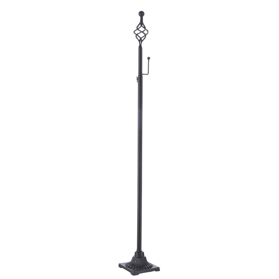 Adjustable Wreath Stand 28.5 Inch Black Iron