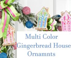 6" Vivid Jolly Gingerbread House Ornaments - Set of 3 Assorted - NEW 2025