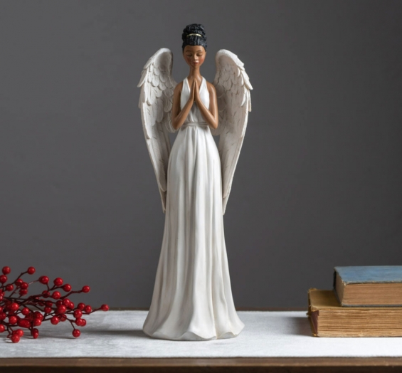 Angel Praying Figurine - 14 Inch Tall Resin