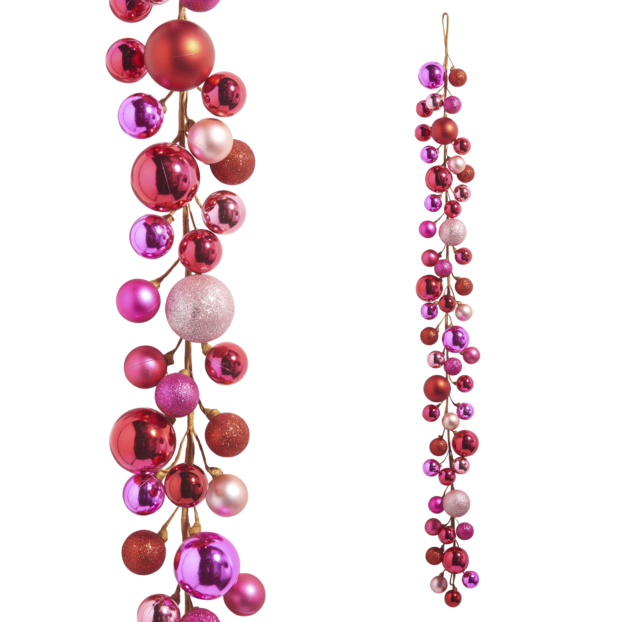 RAZ Imports 4 Foot Pink Ball Garland - NEW 2024
