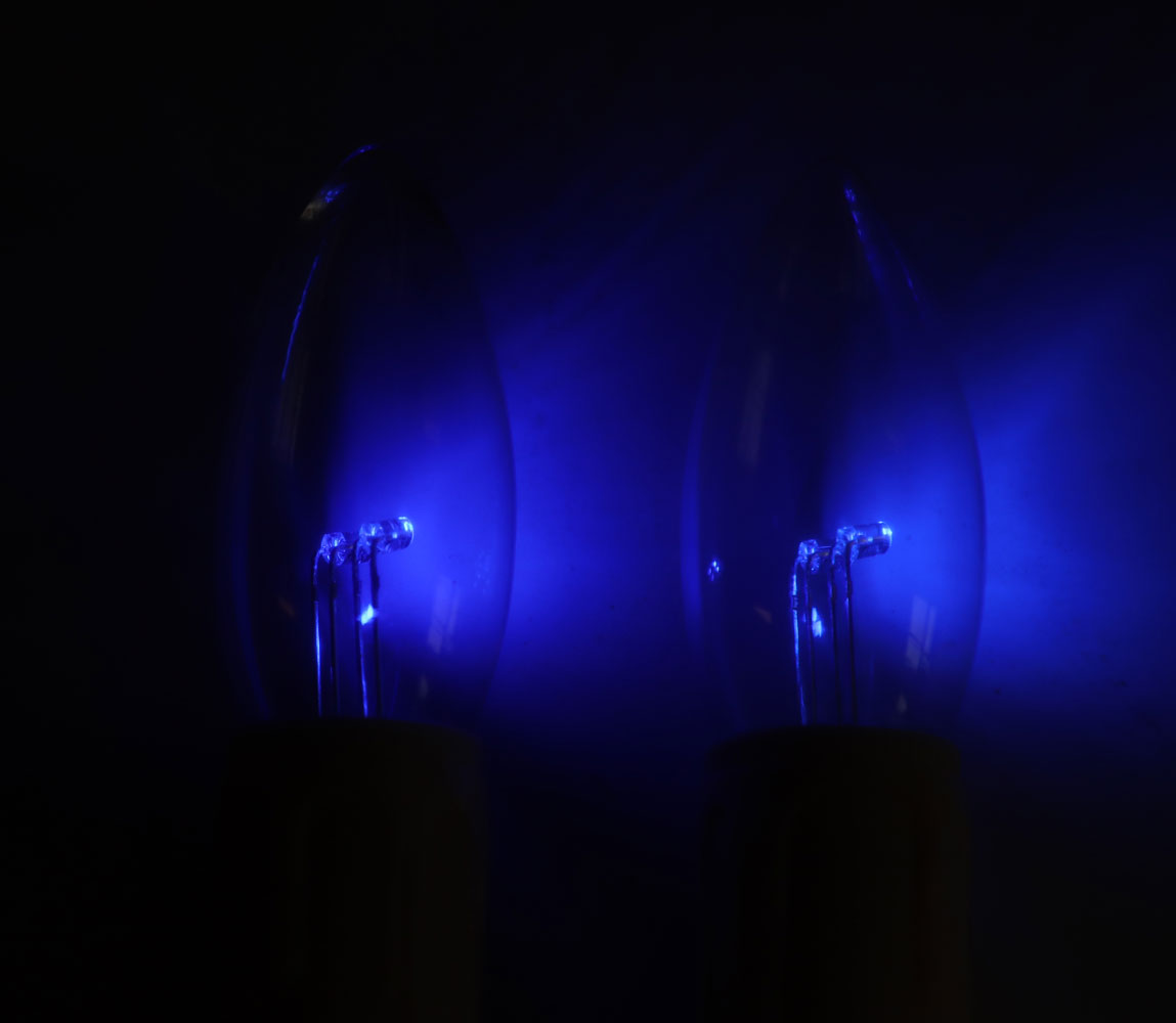 Set of 2 Blue DualGlow Replacement Bulbs for Cordless Window Candles