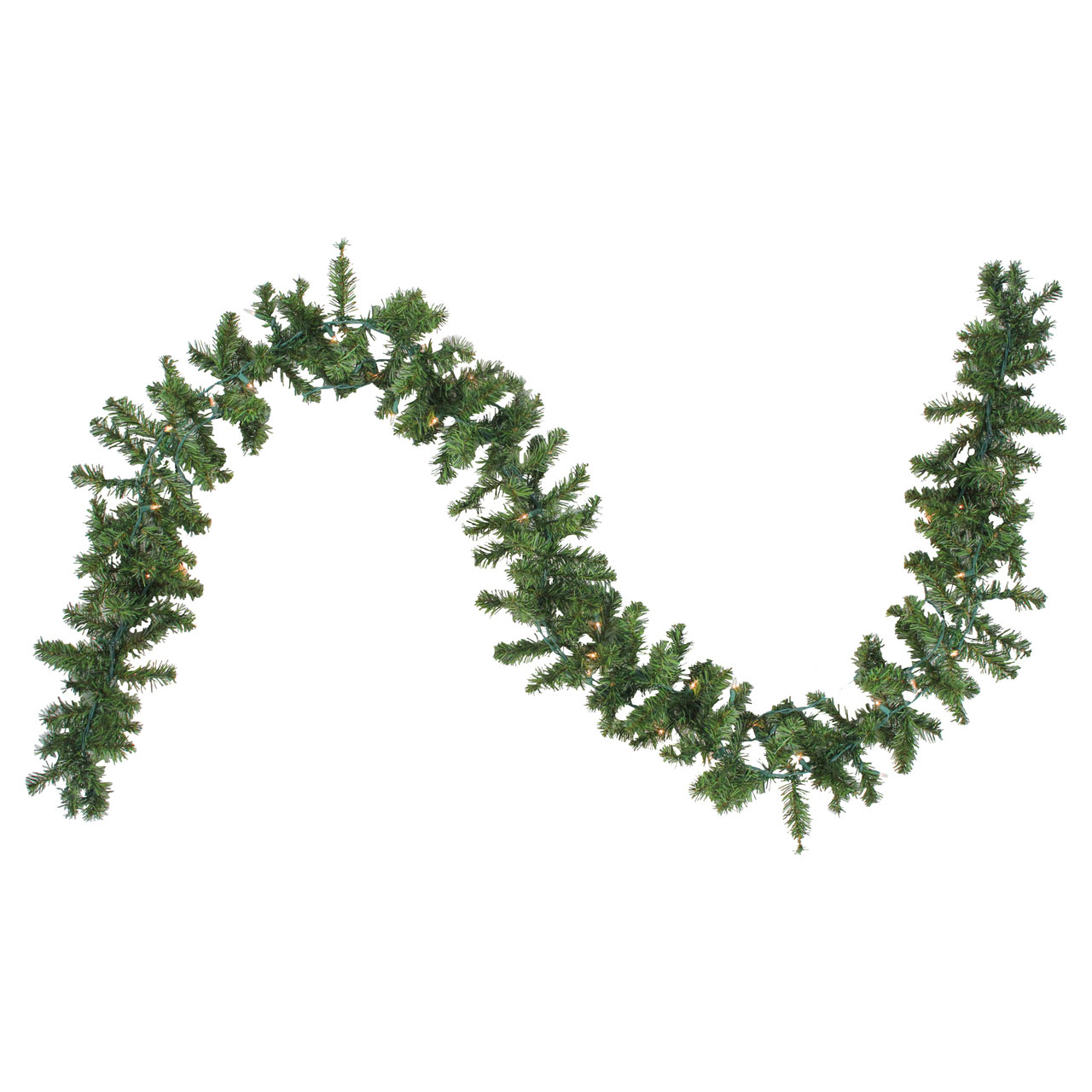9 Foot Pre-Lit Canadian Pine Artificial Christmas Garland, 50 Clear Lights