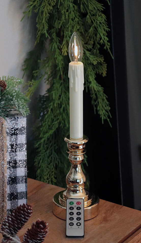 Remote Control Gold Candlestick
