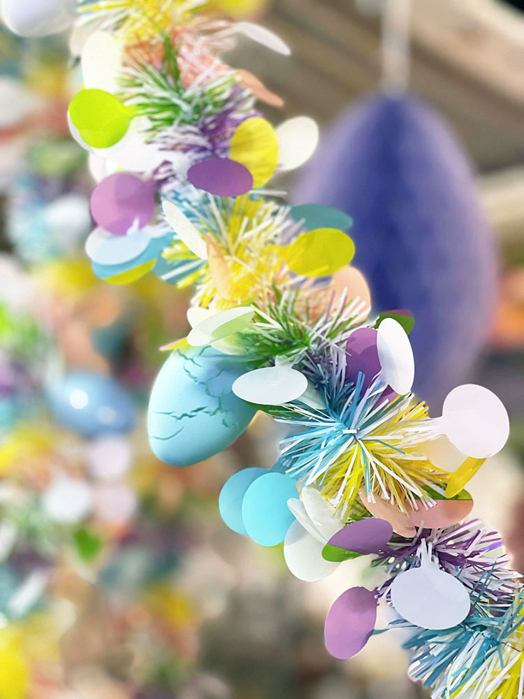 6 Feet Lighted Easter Garland Battery Operated