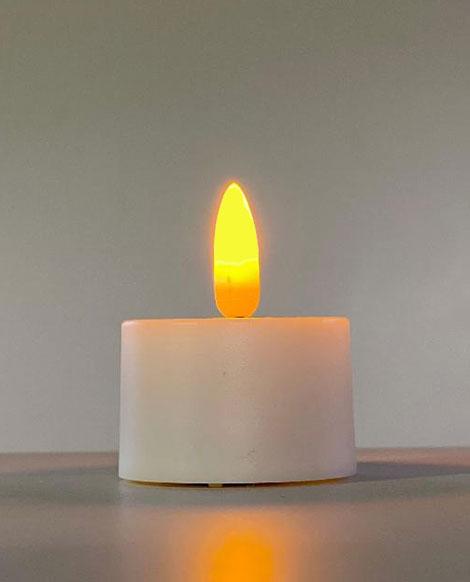 Glowing Wick Flameless Tealights - Amber LED (Set of 12)