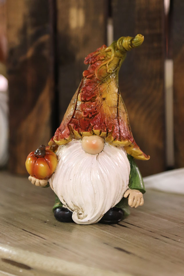 Resin Harvest Gnome Figurines Set of 3 Assorted