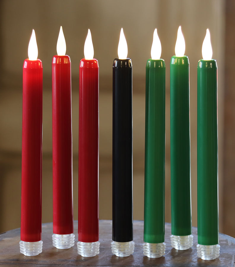 Flameless Kwanzaa Candle Battery Operated Kwanzaa Taper Candle