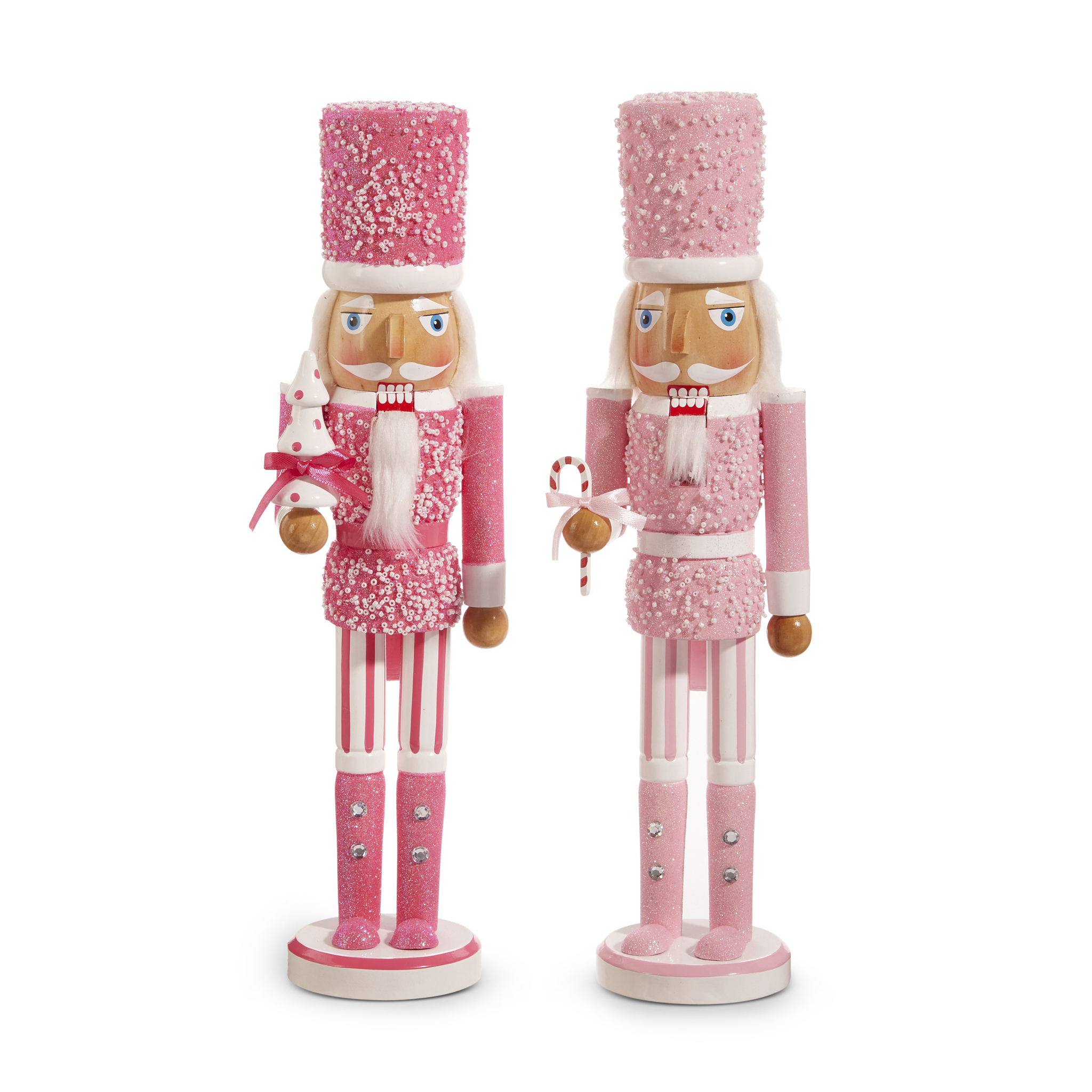 Pink Glittery Nutcracker Christmas Decorations Holiday