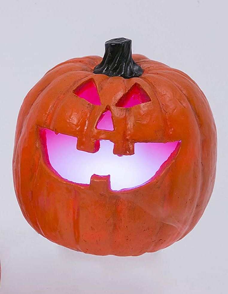 Lighted Halloween Pumpkin Fog Machine 9.25 Inch Magnesium