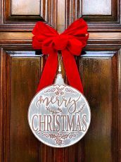 14.5 Inch Merry Christmas Ornament Galvanized Iron - New RAZ Imports