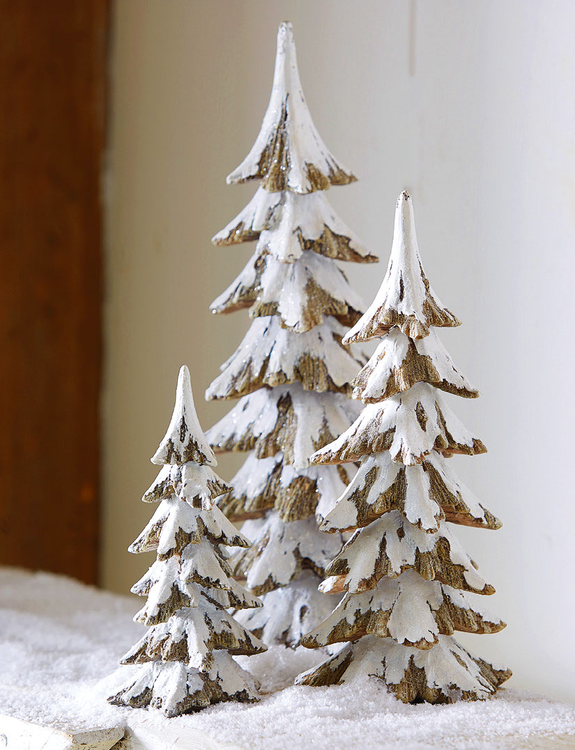 Snowy Trees Set of  3 - NEW 2022