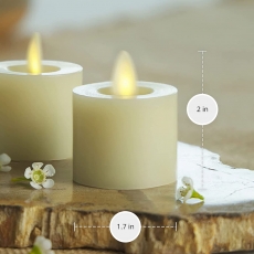 Luminara Wax Tealights (set of 2) 1.7 x 2 Inches