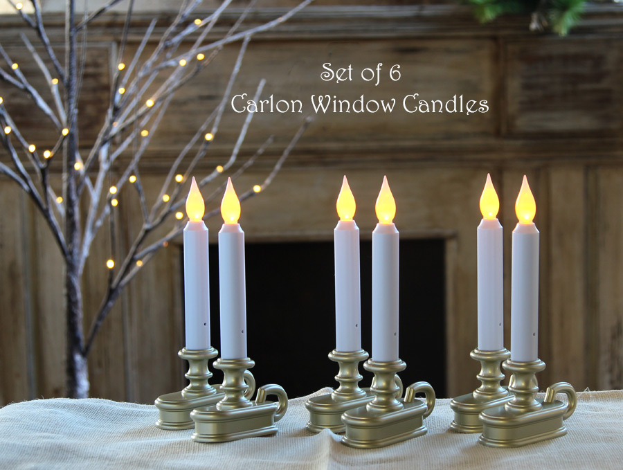 Discount 6 Pack Battery Operated Window Sil Candle Pewter
