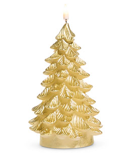 6.5" Gold Tree LED Candle - NEW 2025
