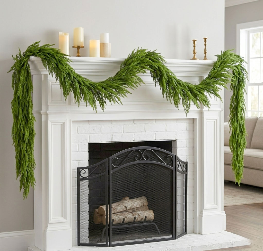 6.5 Foot Draping Norfolk Pine Garland - NEW 2026 