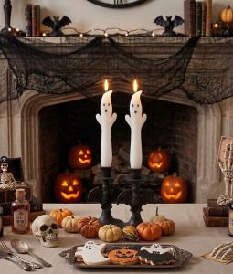 Ghost 9.5" Taper Candles - Set of 2 - NEW 2026