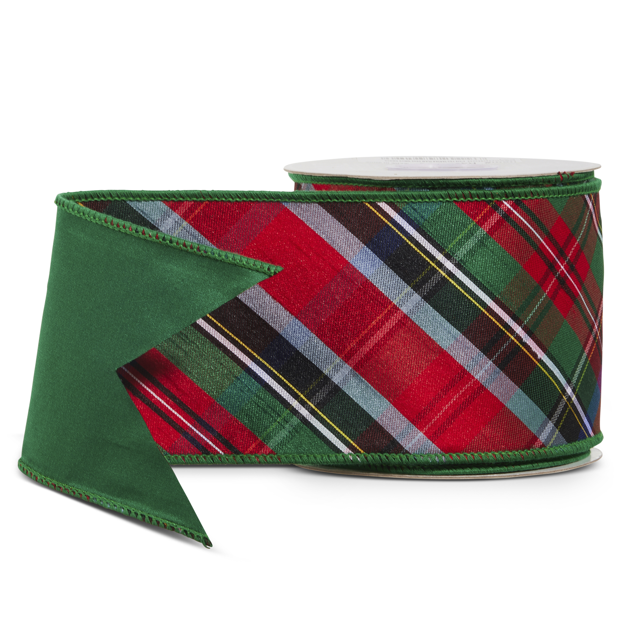 Tartan Plaid Wired Ribbon 4" x 10 Yards - New 2026 