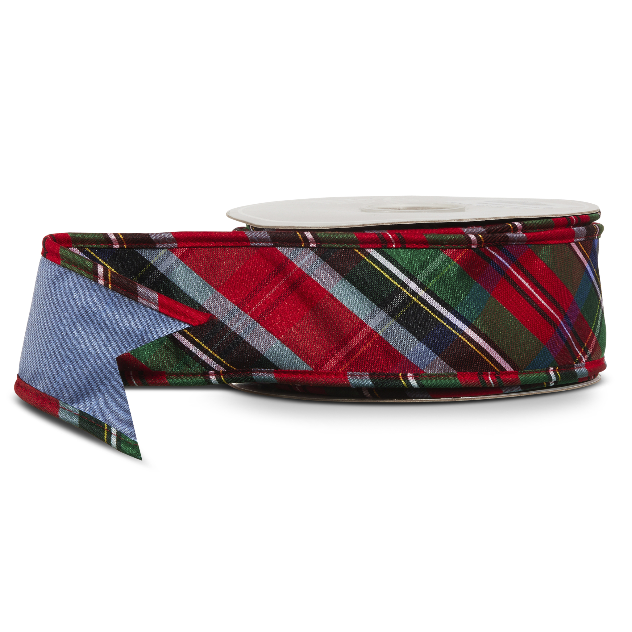 Tartan Plaid Wired Ribbon 2.5" x 10 Yards - New 2026 