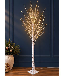7 Foot White Birch Tree - 240 Warm White LED'S From The Light Garden
