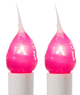 Pink Replacement Bulbs Silicone Tip Set of 2 - 5 Watts