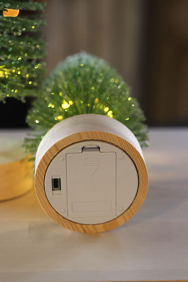 Lighted Bottle Brush Trees Battery Operated - Set of 2 Green with Timer