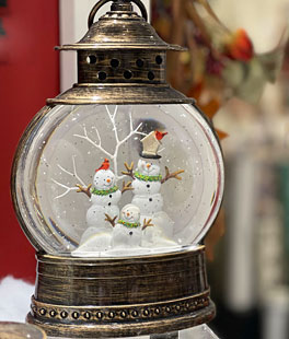 Jolly Snow Family Lighted Water Lantern - NEW 2023 - USB Included