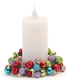Ball Mini Wreath - Candle Ring Multi Color NEW 2023