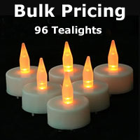 Bulk Tealights 96 Pcs with Batteries