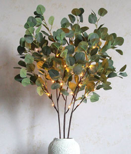 Electric Lighted Eucalyptus Branch 48 Bulb - 40 Inch