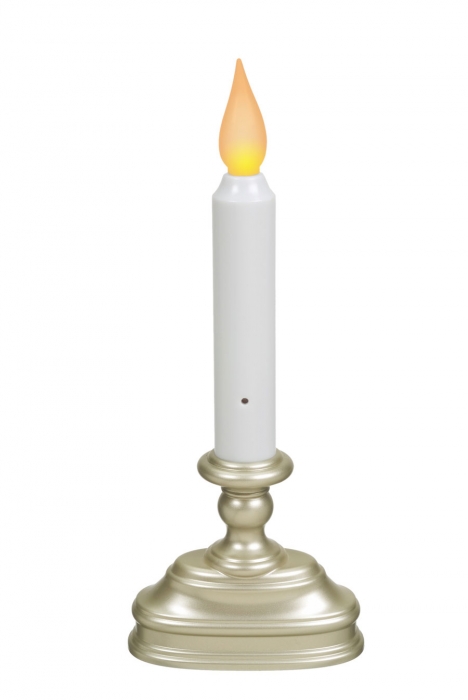 Dual Amber Warm White Led Window Candle Pewter Dual Amber Warm White Led Window
